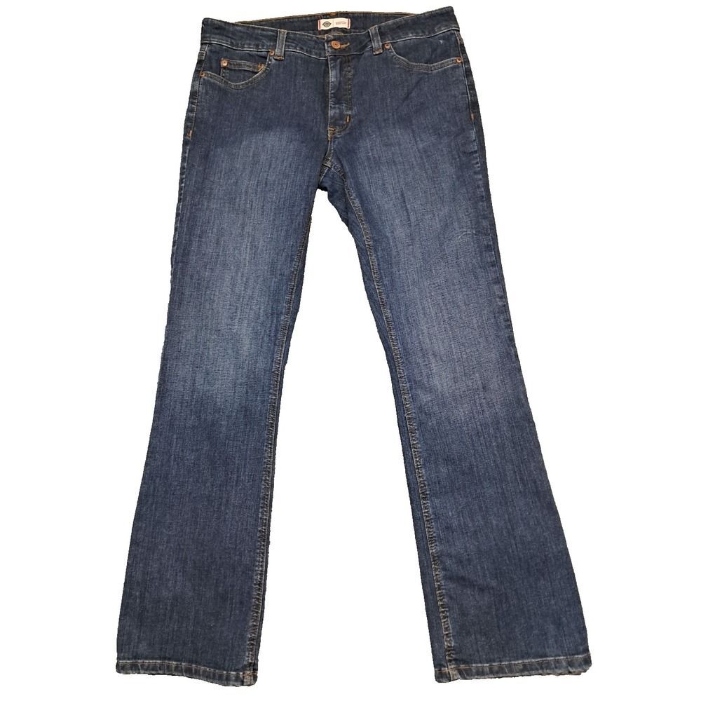 Dickies Jeans Women’s Sz 8 Regular Bootcut Denim Cotton Blend Stretch Workwear